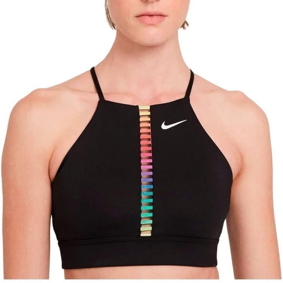 COPY - NWOT Nike Women's Rainbow Ladder Light Support Indy Sports Bra Black  to… - Picture 1 of 15